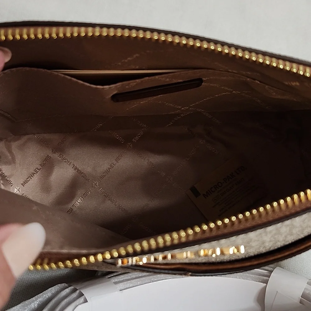 Michael Kors Camel Multi MD Dome Crossbody Bag